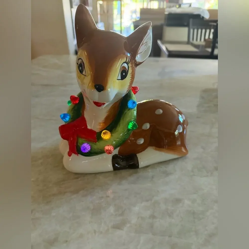 Mr Christmas Festive Reindeer Holiday Figurine - 90 years exclusive